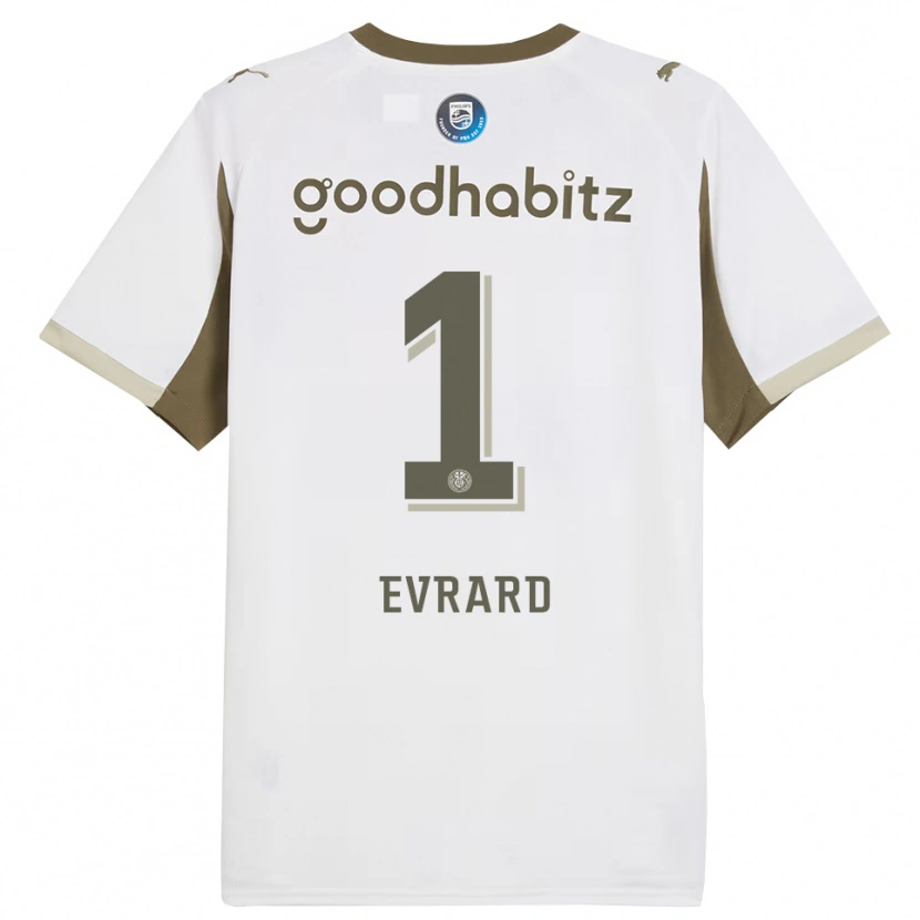 Danxen Women Nicky Evrard #1 White Gray Third Jersey 2025/26 T-Shirt