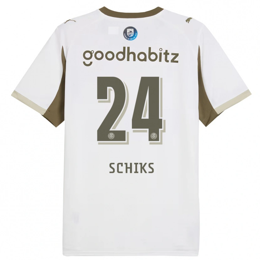 Danxen Women Niek Schiks #24 White Gray Third Jersey 2025/26 T-Shirt