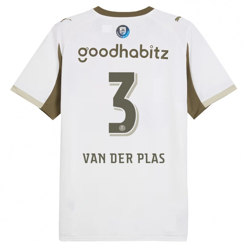 Danxen Women Sven Van Der Plas #3 White Gray Third Jersey 2025/26 T-Shirt
