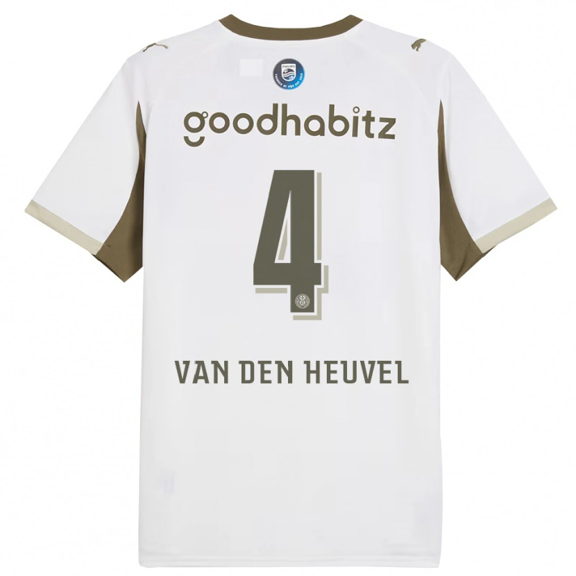 Danxen Women Tim Van Den Heuvel #4 White Gray Third Jersey 2025/26 T-Shirt