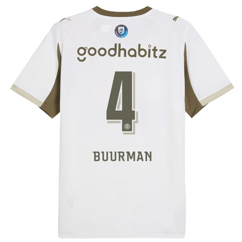 Danxen Women Veerle Buurman #4 White Gray Third Jersey 2025/26 T-Shirt