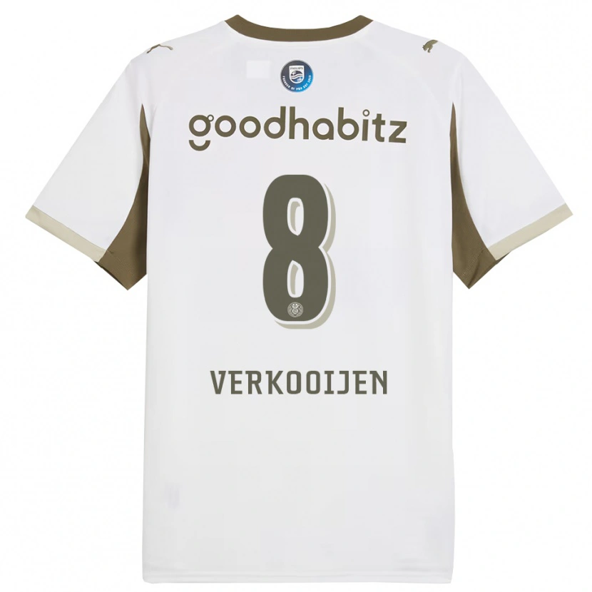 Danxen Women Nicolas Verkooijen #8 White Gray Third Jersey 2025/26 T-Shirt
