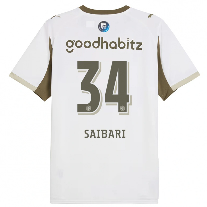 Danxen Women Ismael Saibari #34 White Gray Third Jersey 2025/26 T-Shirt
