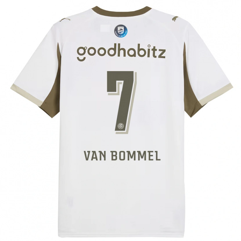 Danxen Women Ruben Van Bommel #7 White Gray Third Jersey 2025/26 T-Shirt
