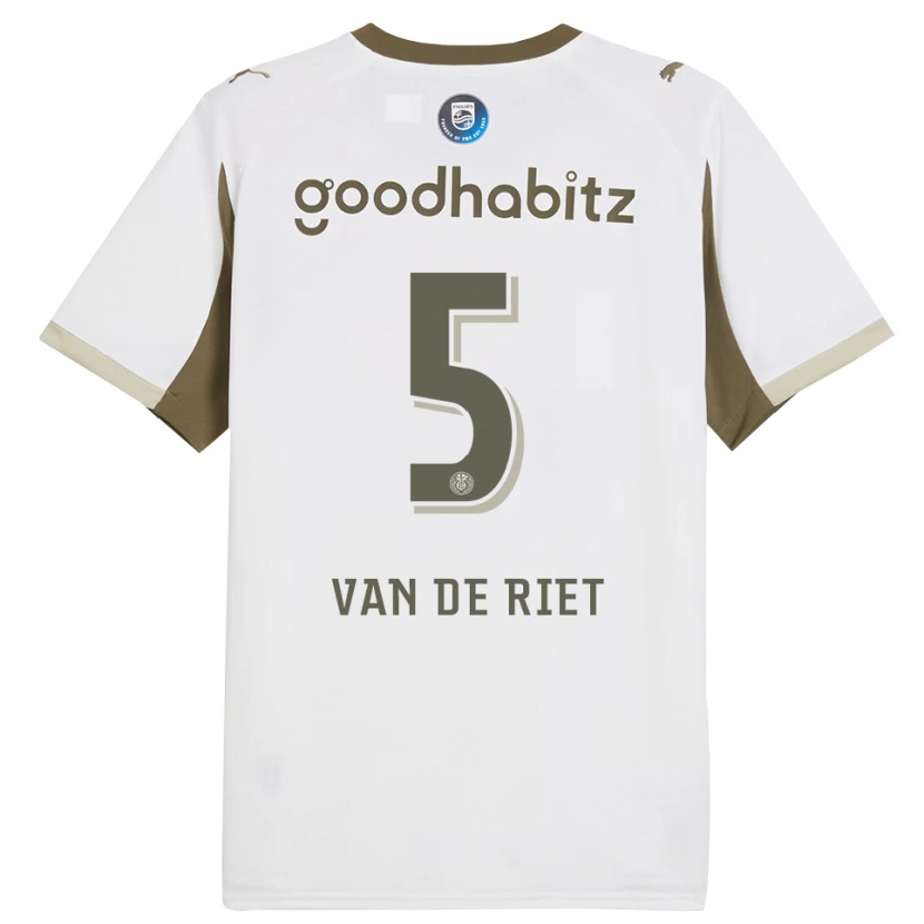 Danxen Women Raf Van De Riet #5 White Gray Third Jersey 2025/26 T-Shirt