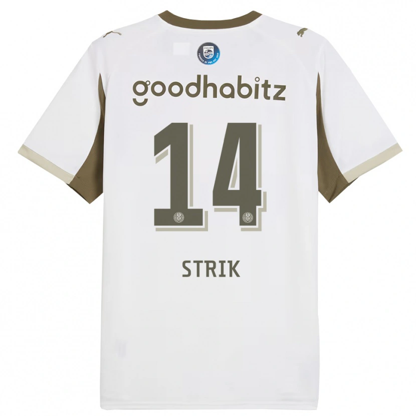 Danxen Women Laura Strik #14 White Gray Third Jersey 2025/26 T-Shirt