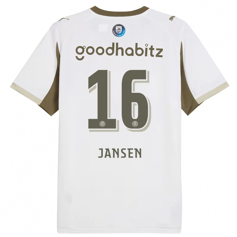 Danxen Women Sem Jansen #16 White Gray Third Jersey 2025/26 T-Shirt