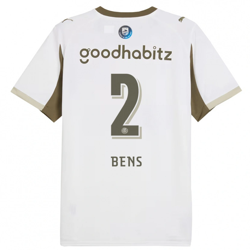 Danxen Women Teun Bens #2 White Gray Third Jersey 2025/26 T-Shirt