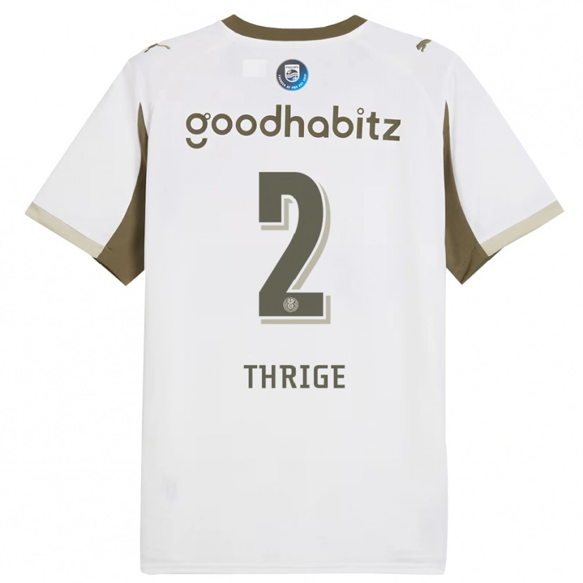 Danxen Women Sara Thrige #2 White Gray Third Jersey 2025/26 T-Shirt
