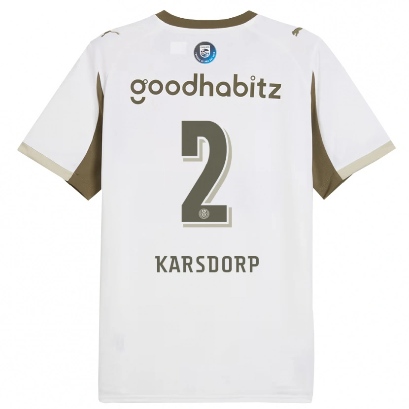 Danxen Women Rick Karsdorp #2 White Gray Third Jersey 2025/26 T-Shirt