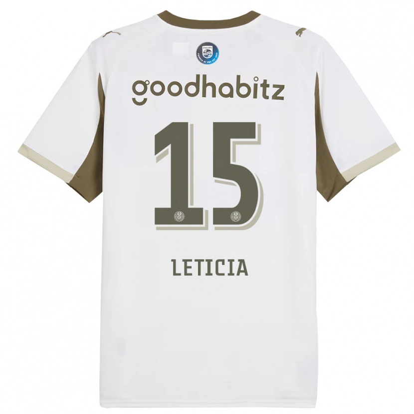Danxen Women Brazil Bra Leticia #15 White Gray Third Jersey 2025/26 T-Shirt
