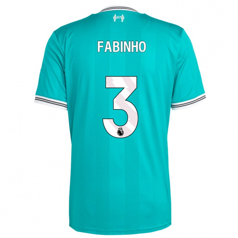 Danxen Women Fabinho #3 Green White Third Jersey 2025/26 T-Shirt