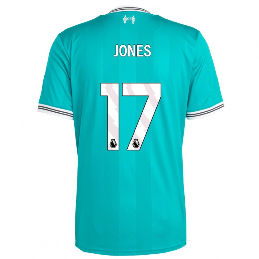 Danxen Women Curtis Jones #17 Green White Third Jersey 2025/26 T-Shirt
