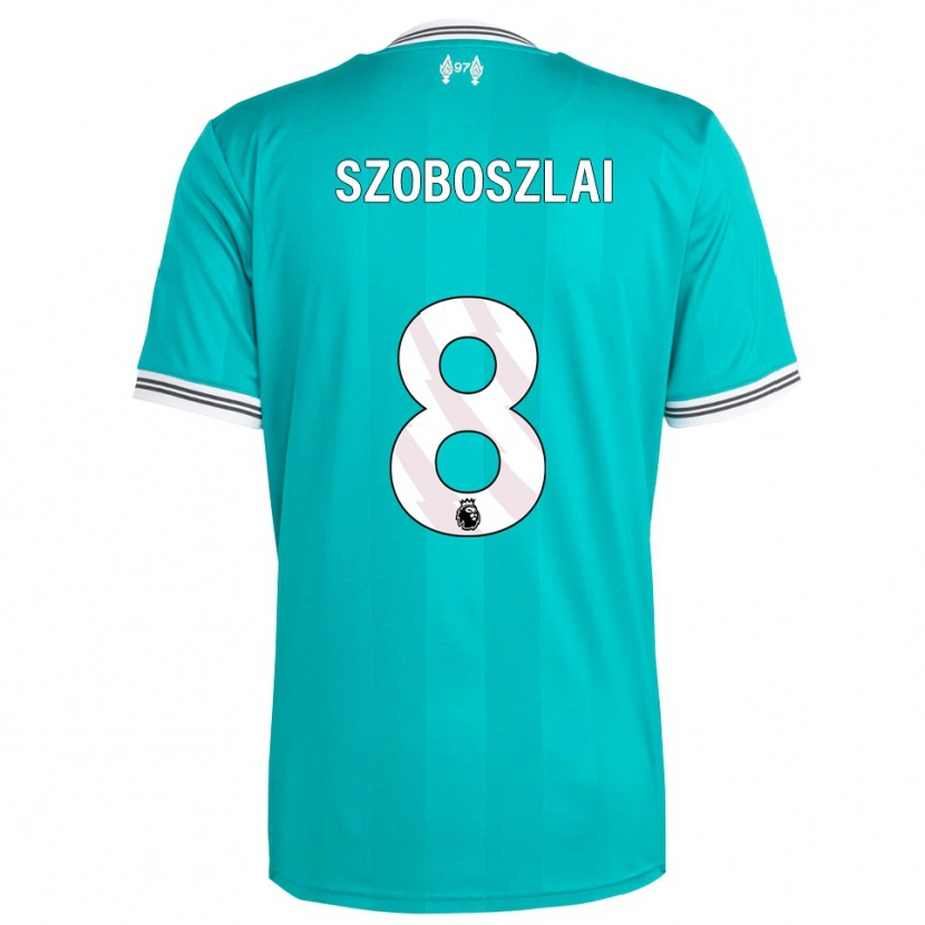 Danxen Women Dominik Szoboszlai #8 Green White Third Jersey 2025/26 T-Shirt
