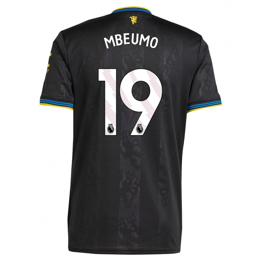 Danxen Women Bryan Mbeumo #19 Black Yellow Blue Third Jersey 2025/26 T-Shirt