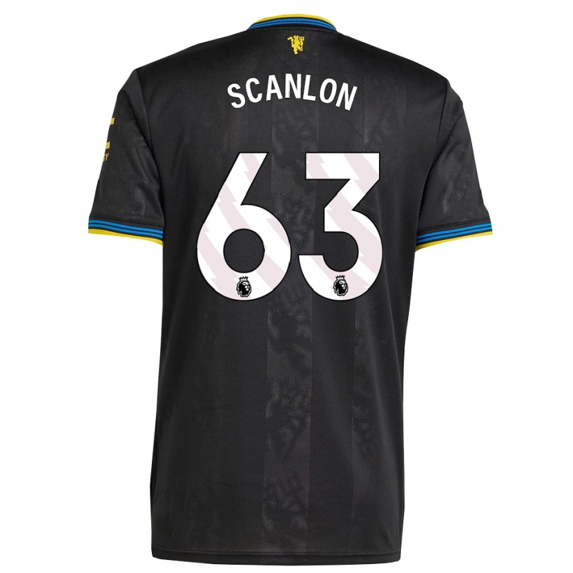 Danxen Women James Scanlon #63 Black Yellow Blue Third Jersey 2025/26 T-Shirt