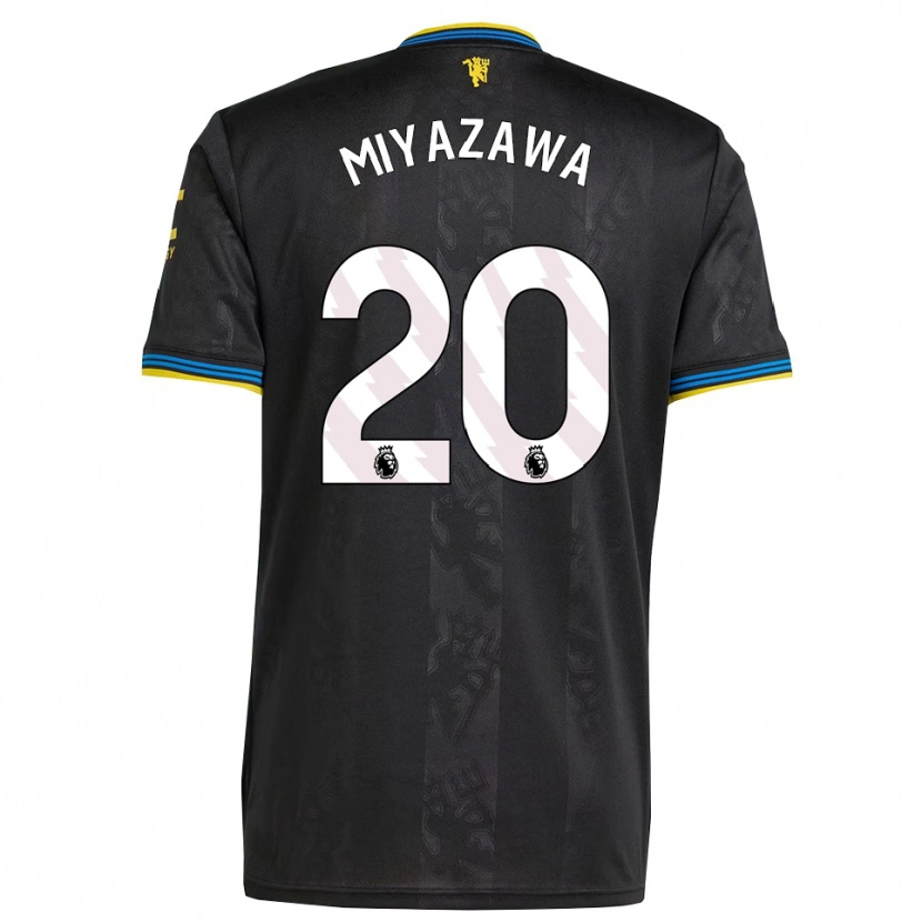 Danxen Women Hinata Miyazawa #20 Black Yellow Blue Third Jersey 2025/26 T-Shirt