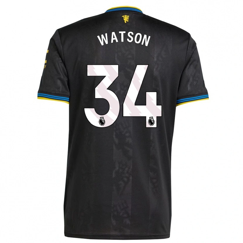 Danxen Women Emma Watson #34 Black Yellow Blue Third Jersey 2025/26 T-Shirt