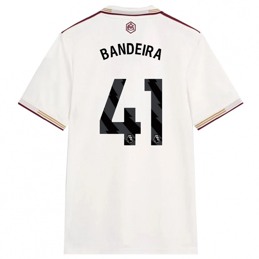 Danxen Women Mauro Bandeira #41 Off White Burgundy Third Jersey 2025/26 T-Shirt
