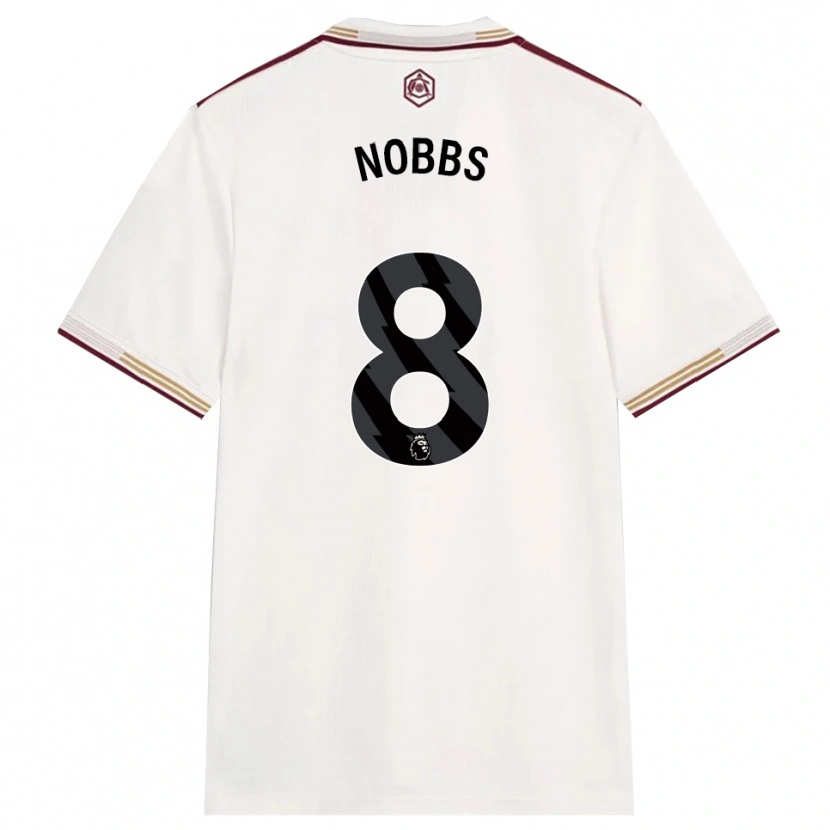 Danxen Women Nobbs #8 Off White Burgundy Third Jersey 2025/26 T-Shirt