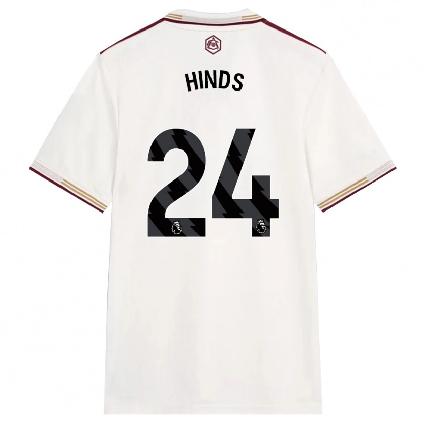 Danxen Women Taylor Hinds #24 Off White Burgundy Third Jersey 2025/26 T-Shirt