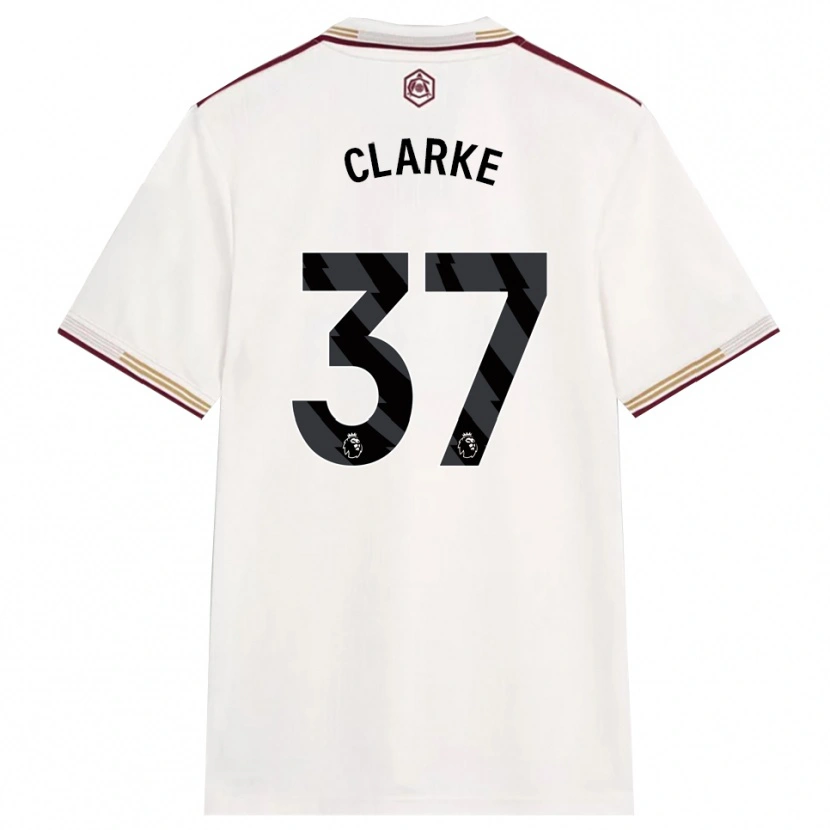 Danxen Women Brayden Clarke #37 Off White Burgundy Third Jersey 2025/26 T-Shirt