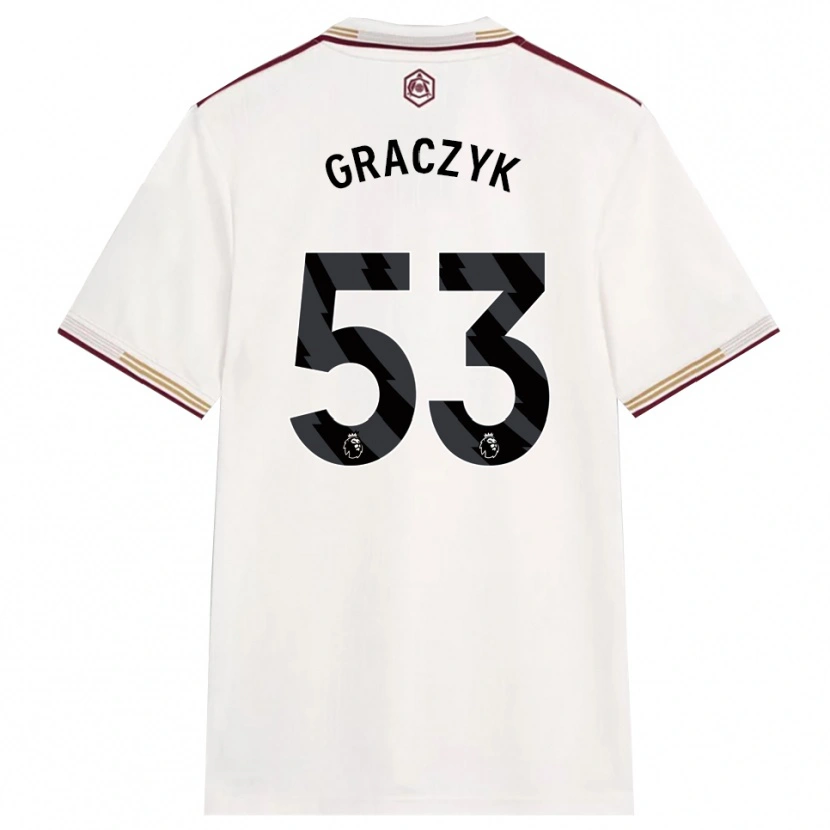 Danxen Women Hubert Graczyk #53 Off White Burgundy Third Jersey 2025/26 T-Shirt