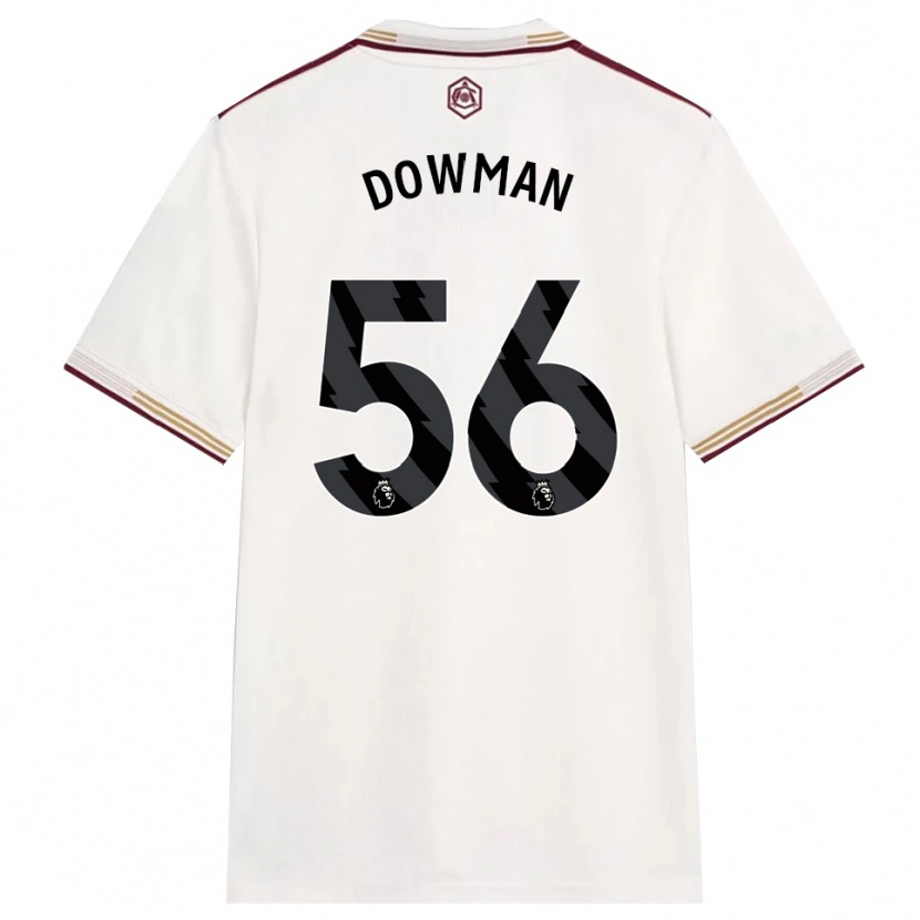 Danxen Women Max Dowman #56 Off White Burgundy Third Jersey 2025/26 T-Shirt