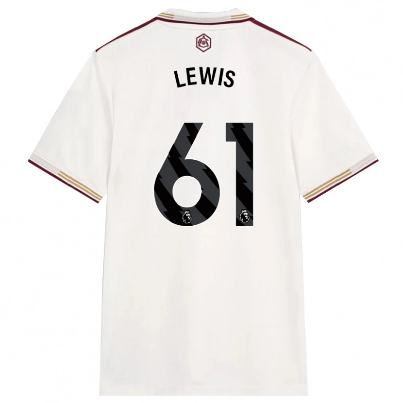 Danxen Women George Lewis #61 Off White Burgundy Third Jersey 2025/26 T-Shirt
