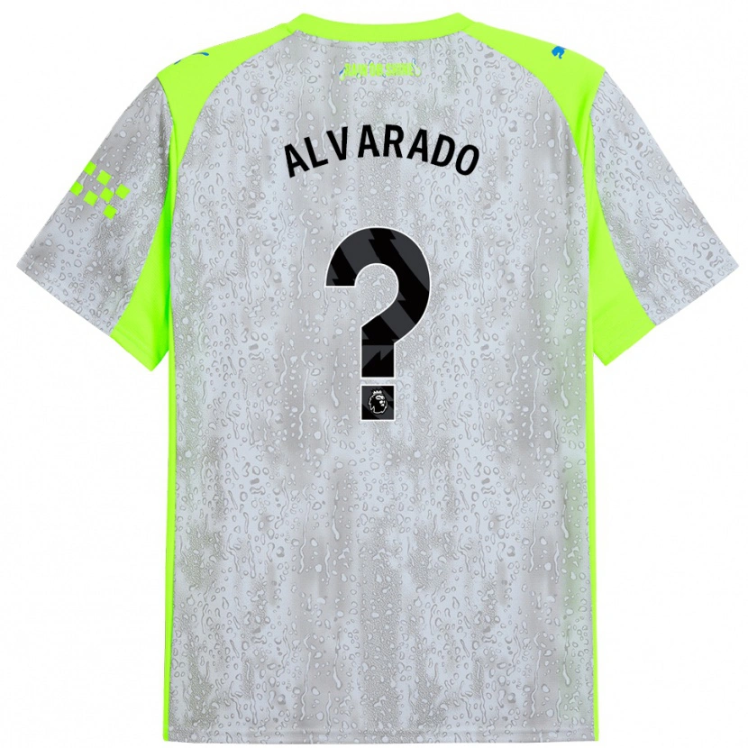 Danxen Women Lucas Alvarado #0 Gray Yellow Third Jersey 2025/26 T-Shirt