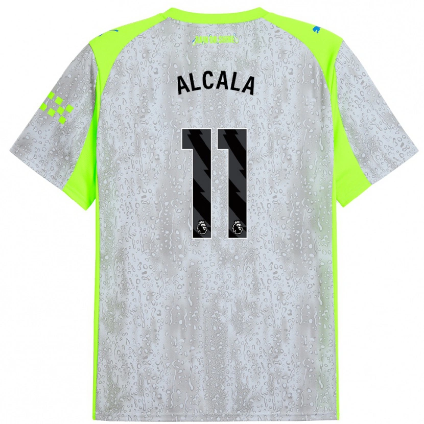 Danxen Women Álex Alcalá #11 Gray Yellow Third Jersey 2025/26 T-Shirt
