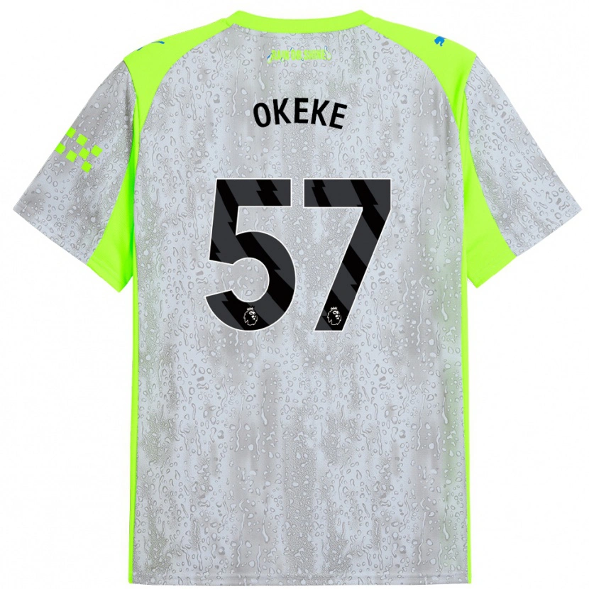 Danxen Women Michael Okeke #57 Gray Yellow Third Jersey 2025/26 T-Shirt