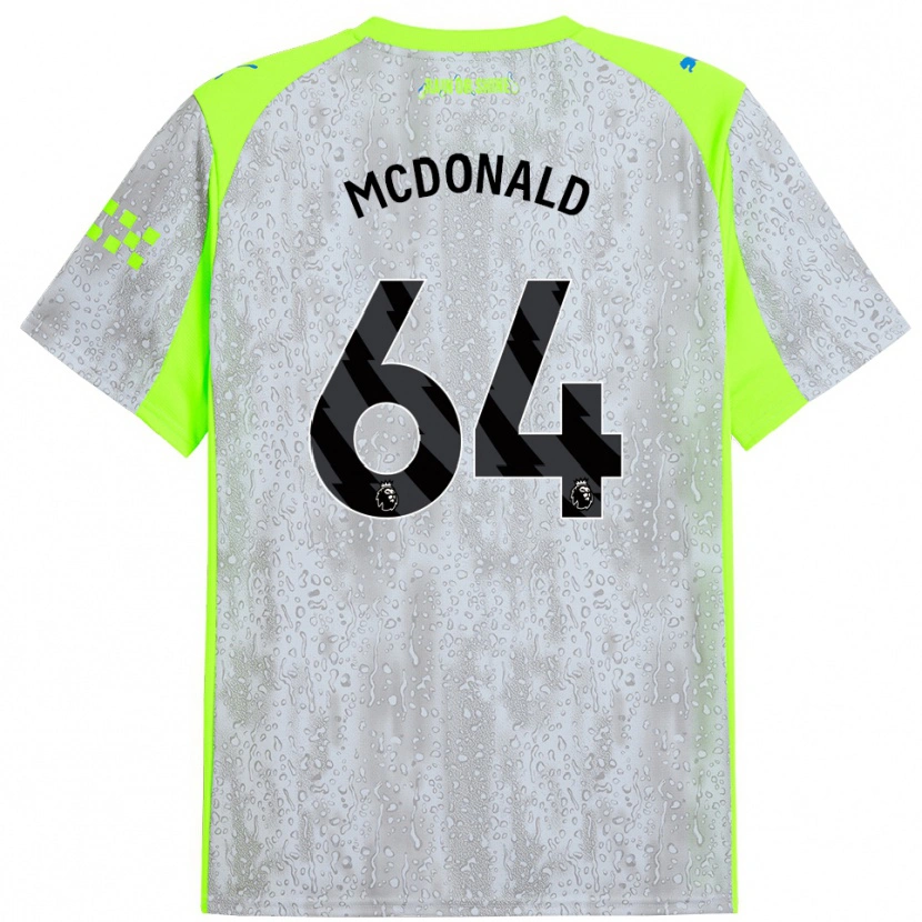 Danxen Women Rowan Mcdonald #64 Gray Yellow Third Jersey 2025/26 T-Shirt