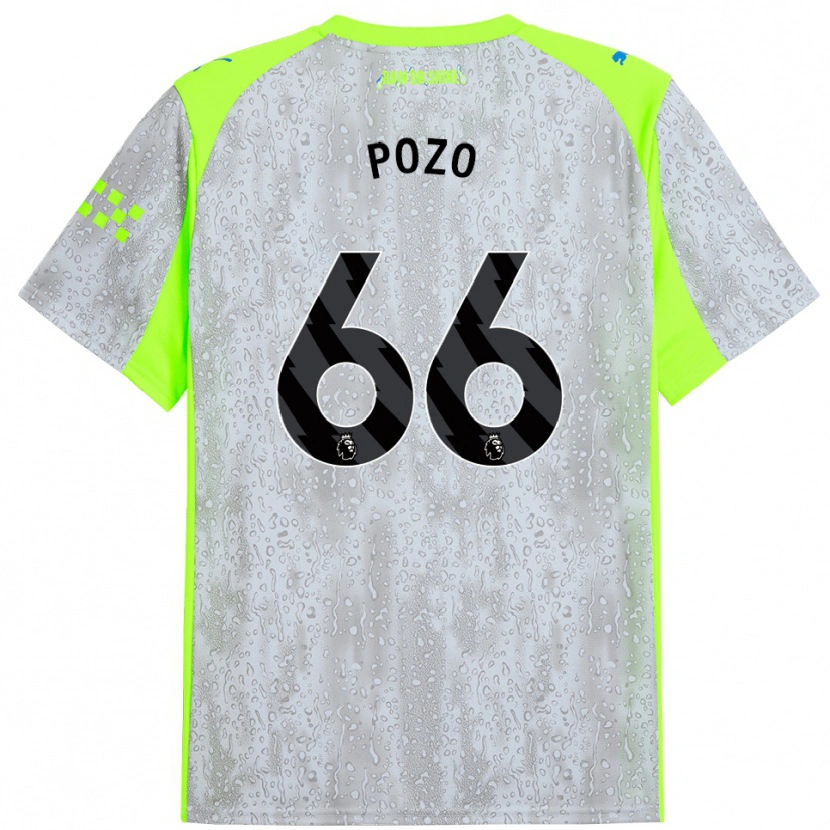 Danxen Women Iker Pozo #66 Gray Yellow Third Jersey 2025/26 T-Shirt