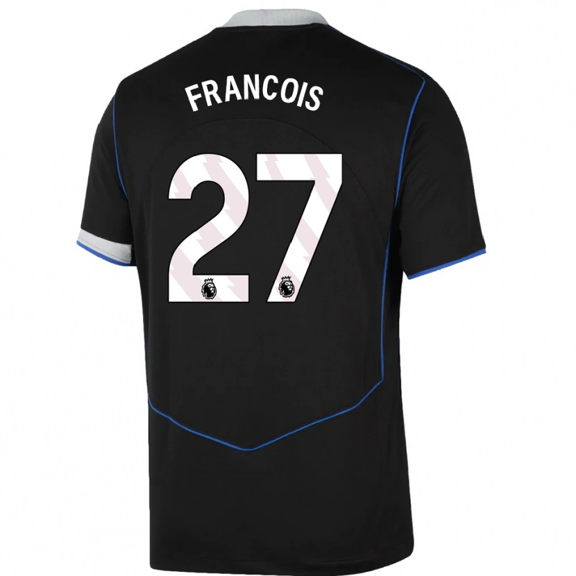 Danxen Women Oriane Jean-François #27 Black Blue Silver Third Jersey 2025/26 T-Shirt