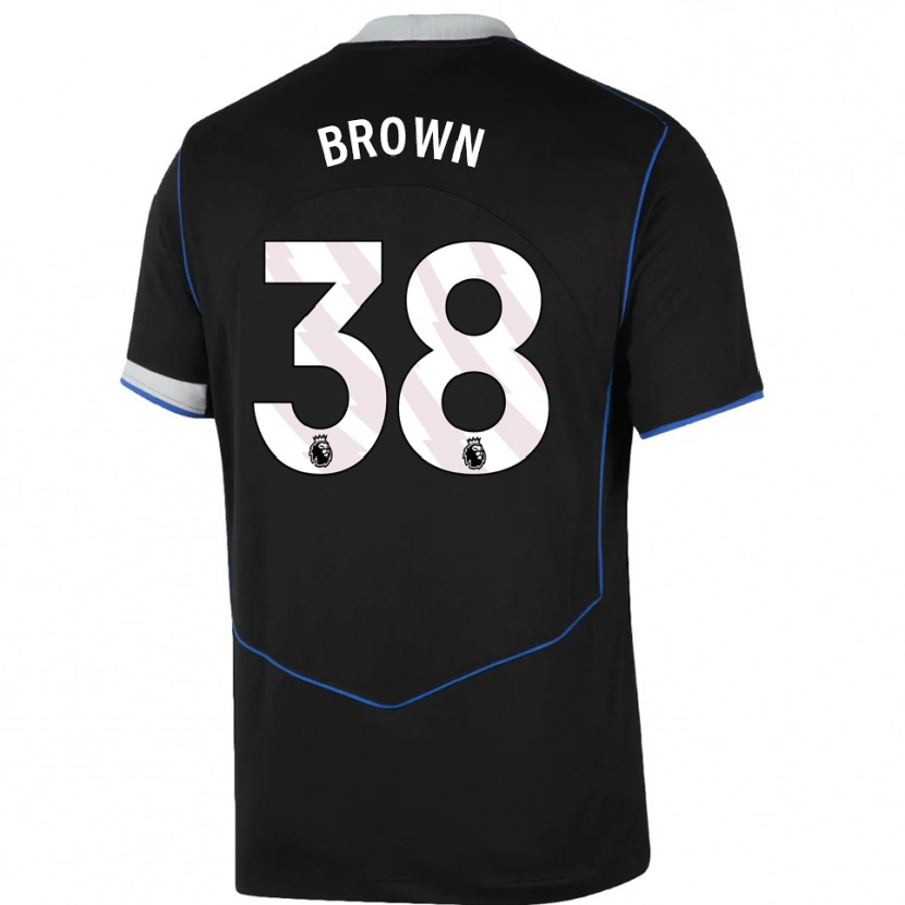 Danxen Women Cerys Brown #38 Black Blue Silver Third Jersey 2025/26 T-Shirt