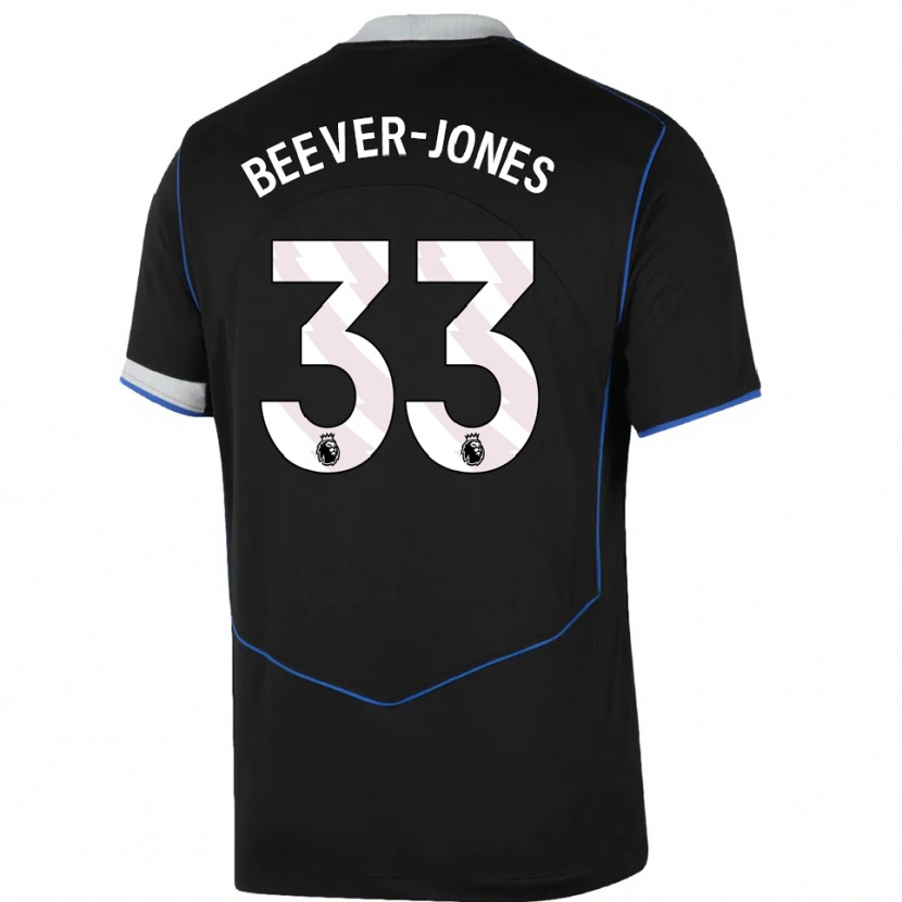 Danxen Women Aggie Beever-Jones #33 Black Blue Silver Third Jersey 2025/26 T-Shirt
