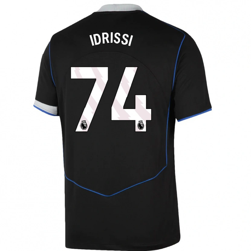 Danxen Women Yahya Idrissi #74 Black Blue Silver Third Jersey 2025/26 T-Shirt