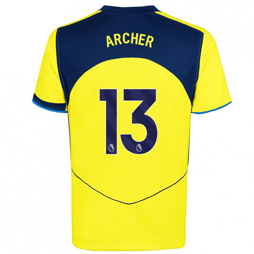 Danxen Women Samual Archer #13 Yellow Navy Third Jersey 2025/26 T-Shirt
