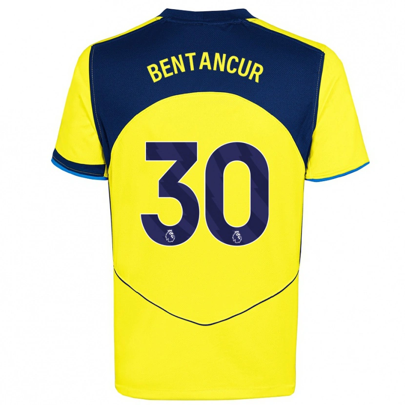 Danxen Women Rodrigo Bentancur #30 Yellow Navy Third Jersey 2025/26 T-Shirt