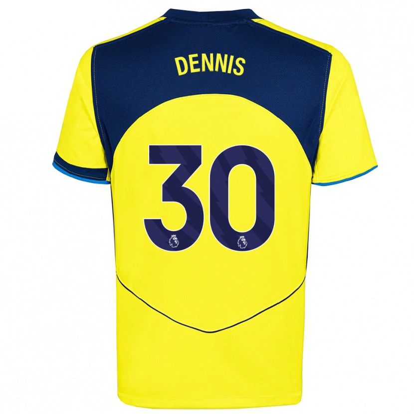 Danxen Women Araya Dennis #30 Yellow Navy Third Jersey 2025/26 T-Shirt