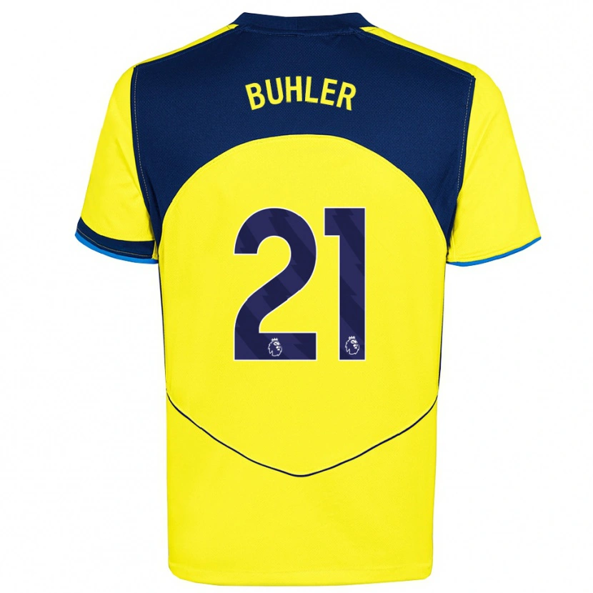 Danxen Women Luana Bühler #21 Yellow Navy Third Jersey 2025/26 T-Shirt