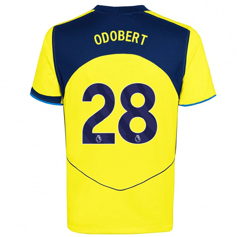 Danxen Women Wilson Odobert #28 Yellow Navy Third Jersey 2025/26 T-Shirt