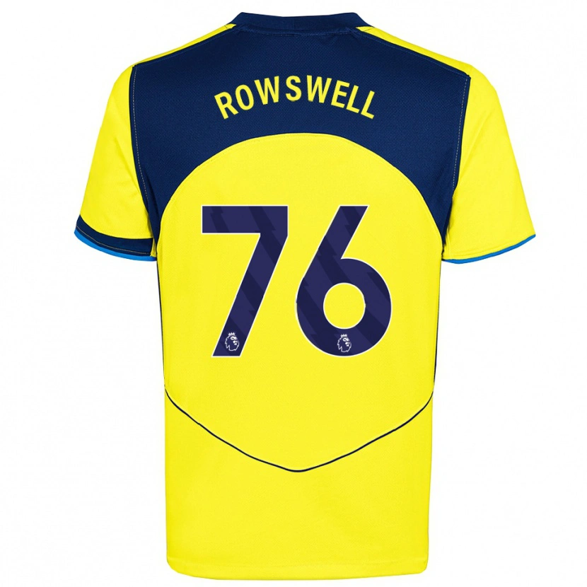 Danxen Women James Rowswell #76 Yellow Navy Third Jersey 2025/26 T-Shirt