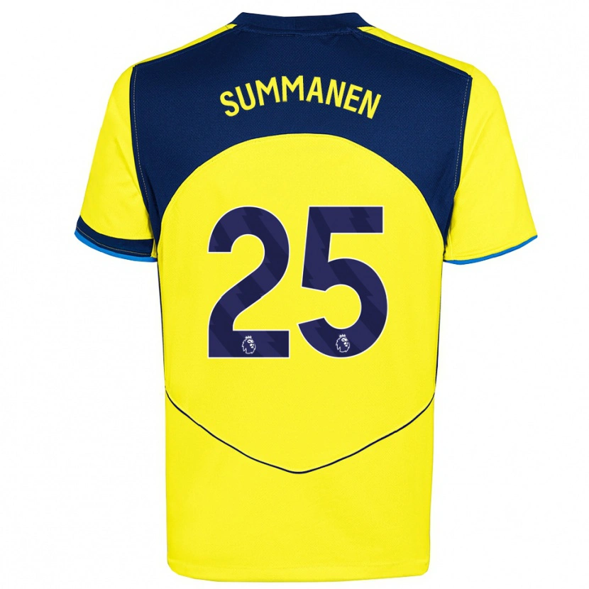 Danxen Women Eveliina Summanen #25 Yellow Navy Third Jersey 2025/26 T-Shirt