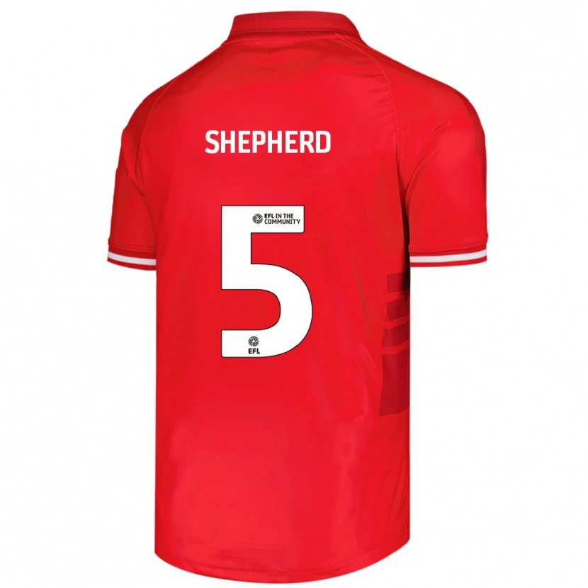Danxen Kid Jack Shepherd #5 Red White Home Jersey 2025/26 T-Shirt