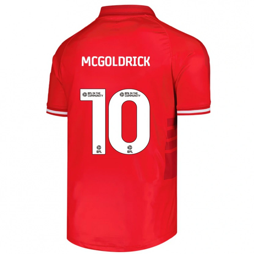 Danxen Kid David Mcgoldrick #10 Red White Home Jersey 2025/26 T-Shirt