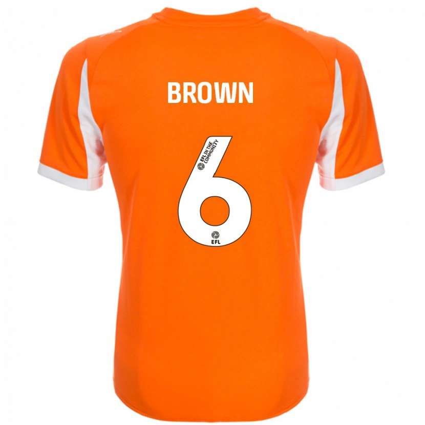 Danxen Kid Jordan Brown #6 Orange White Home Jersey 2025/26 T-Shirt
