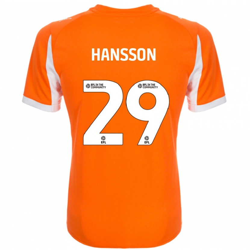 Danxen Kid Emil Hansson #29 Orange White Home Jersey 2025/26 T-Shirt