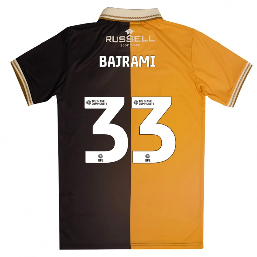 Danxen Kid Geraldo Bajrami #33 Yellow Black Home Jersey 2025/26 T-Shirt